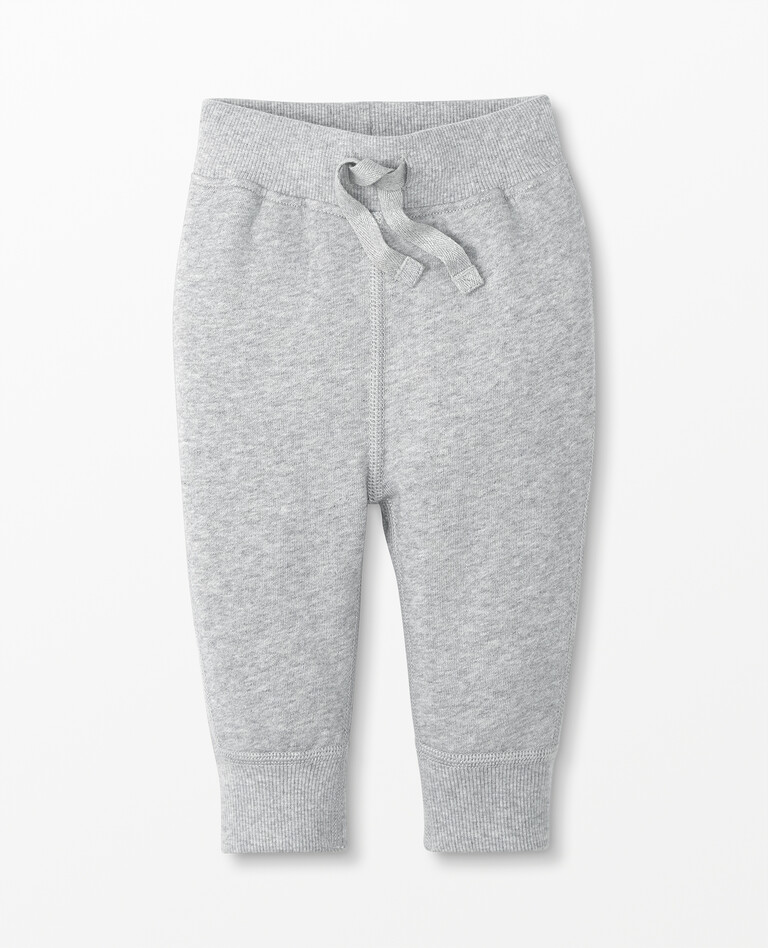 Baby Sweatpants In Organic French Terry in Heather Grey - main
