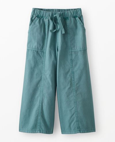 Canvas Wide Leg Pants in Stormy Sea - main
