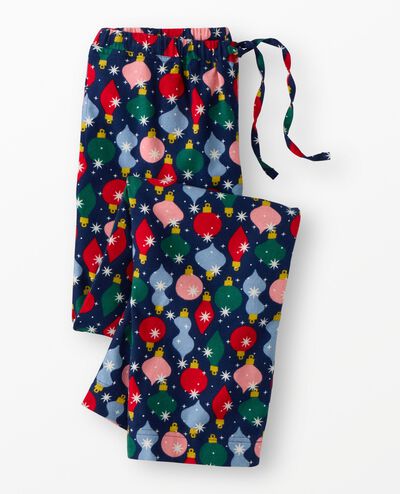 Adult Holiday Flannel Pajama Pants in Shiny Bright Ornaments - main