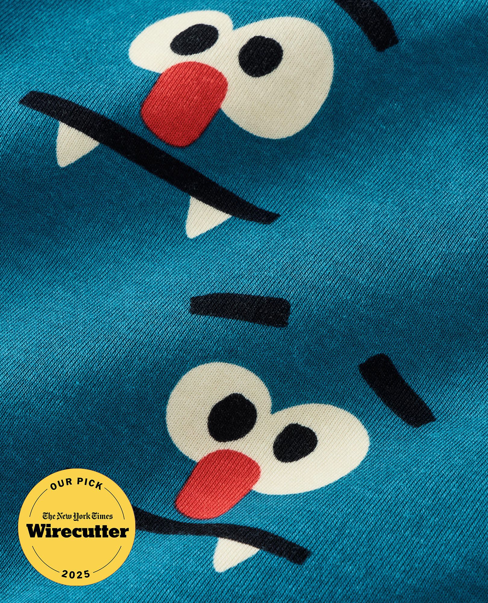 S KU Halloween LJ in Monster Face on Atlantic Blue - main