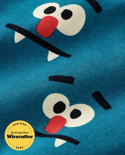 S KU Halloween LJ in Monster Face on Atlantic Blue - main