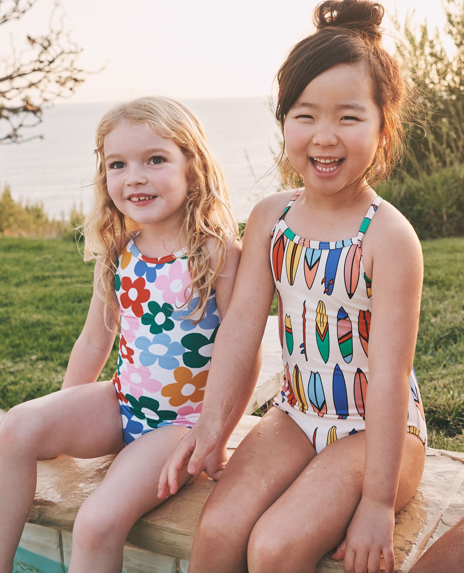 Little girl sale swimsuits one piece