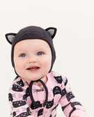 Baby Halloween Pilot Cap In Organic Cotton in Cozy Cat - main