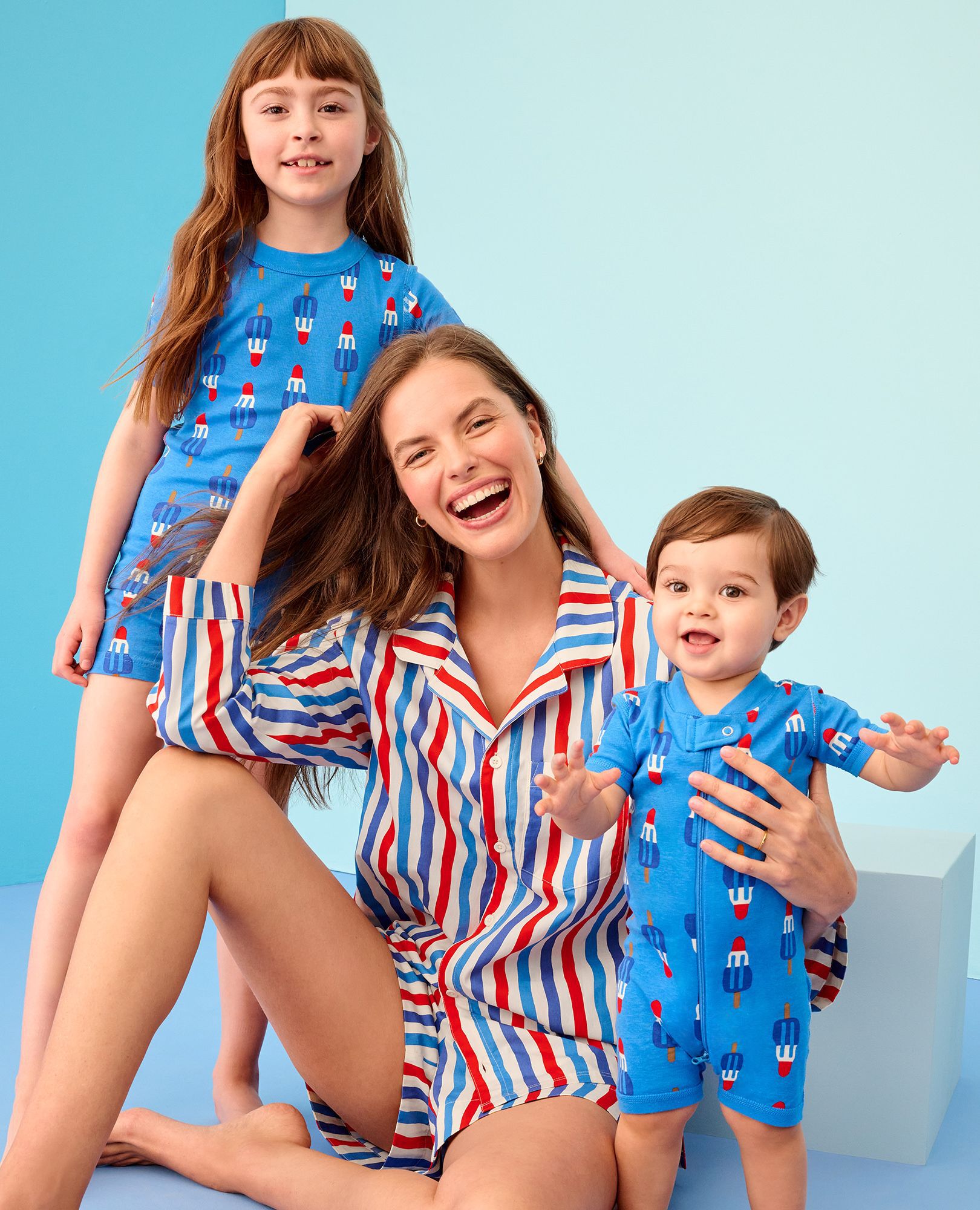 HannaJams™ Pajama Set in Rocket Pops on Swedish Sky - main