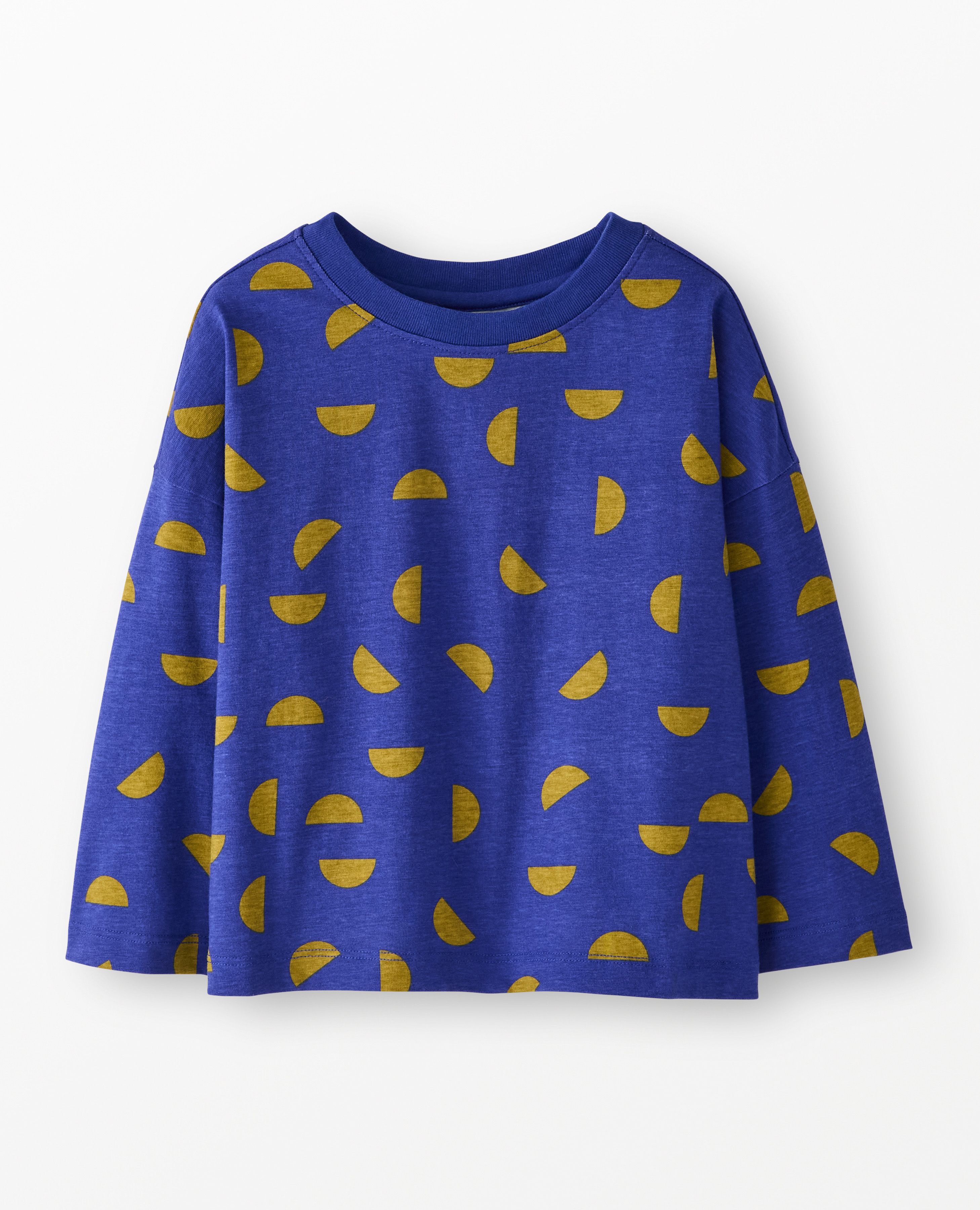 Bracelet Sleeve T-Shirt in Half Moons on Spectrum Blue - main