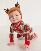 Baby Reindeer Pilot Cap In Organic Cotton in Carpenter Brown - main