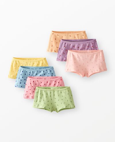 7-Pack Organic Cotton Girl Short Underwear in Girls Mini Fruit 7PK - main