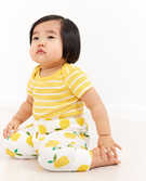 Baby Bodysuit & Pant Set in Lemonade In White - main