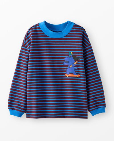 Graphic Ringer Tee in Baguette Run - main