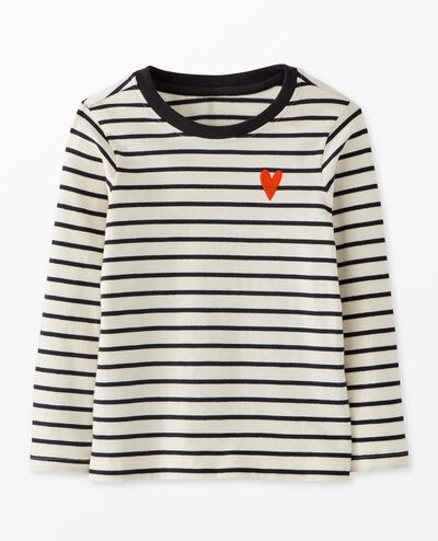 Striped Heart Long Sleeve T-Shirt in Happy Heart - main