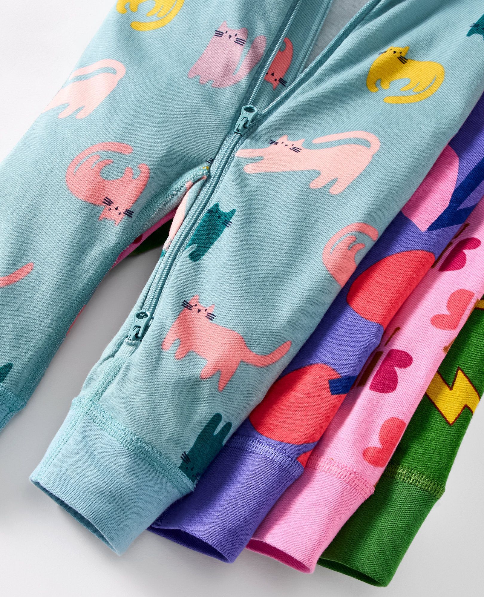HannaJams™ Sleeper in Playful Cats on Cameo Blue - main