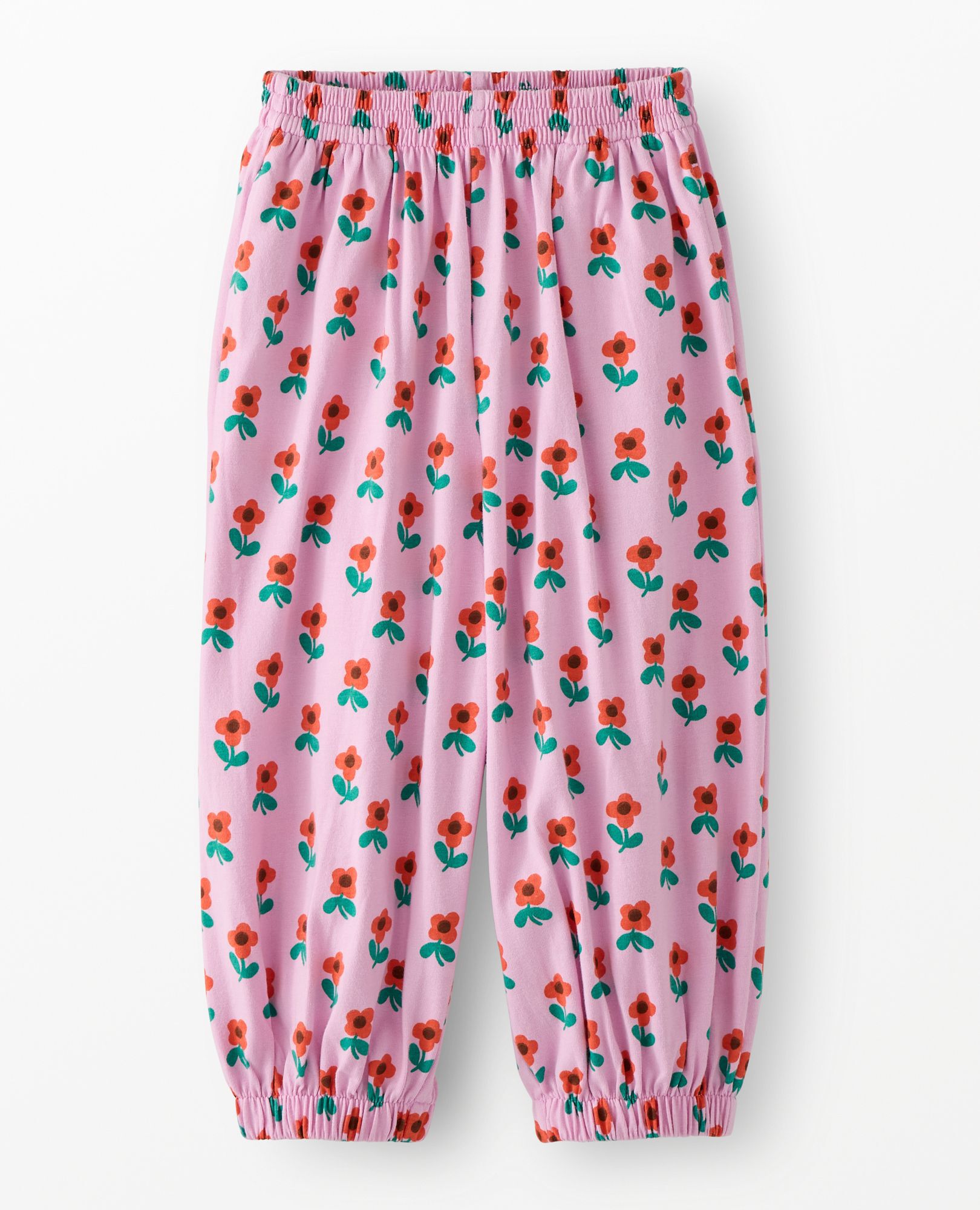 Balloon Pants in Spring Flower on Pink - main