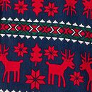 Women's Holiday Flannel Nightshirt in Dear Deer on Navy - swatch