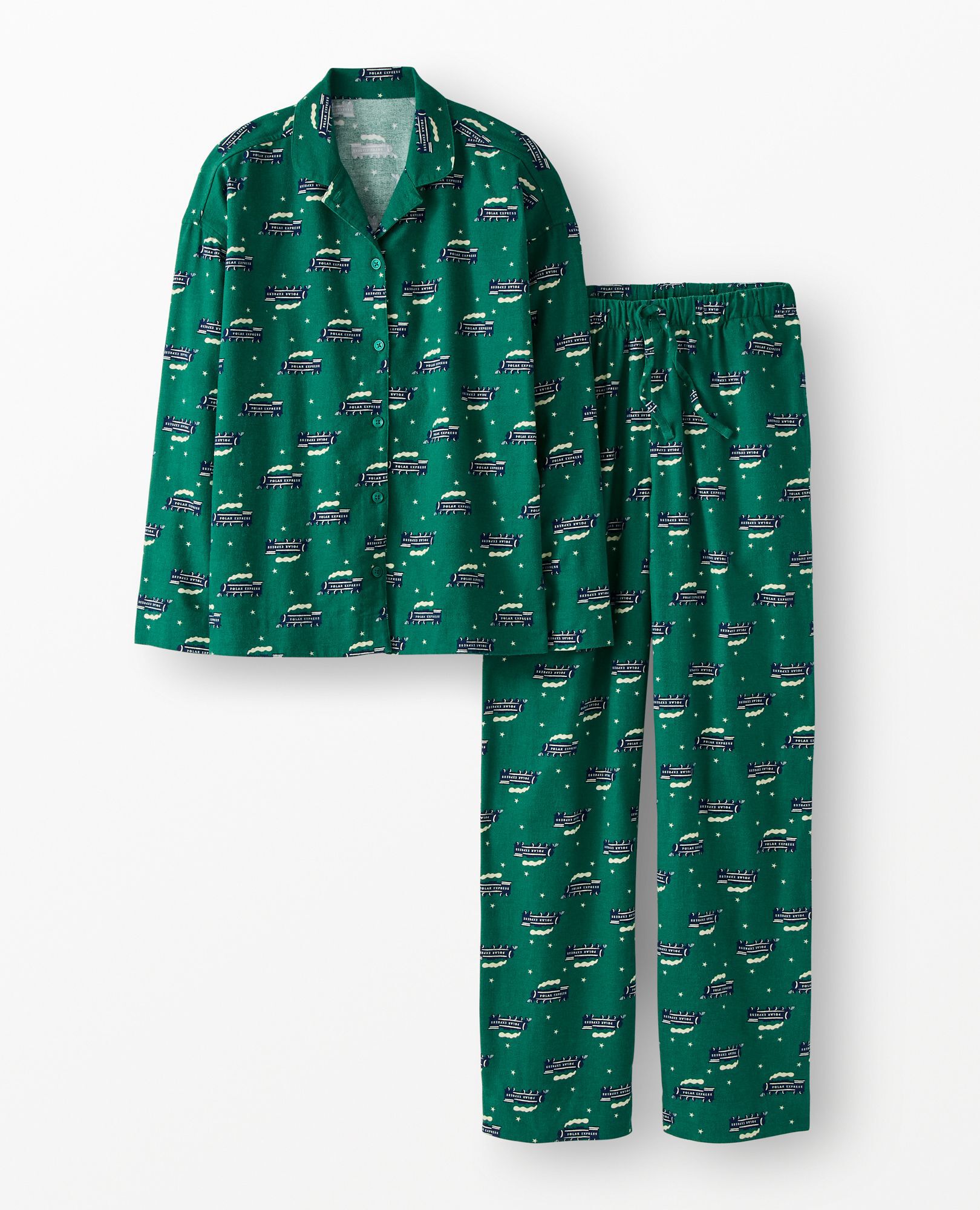 Women's Warner Bros™ Discovery The Polar Express Flannel Pajama Set in Polar Express Train - main