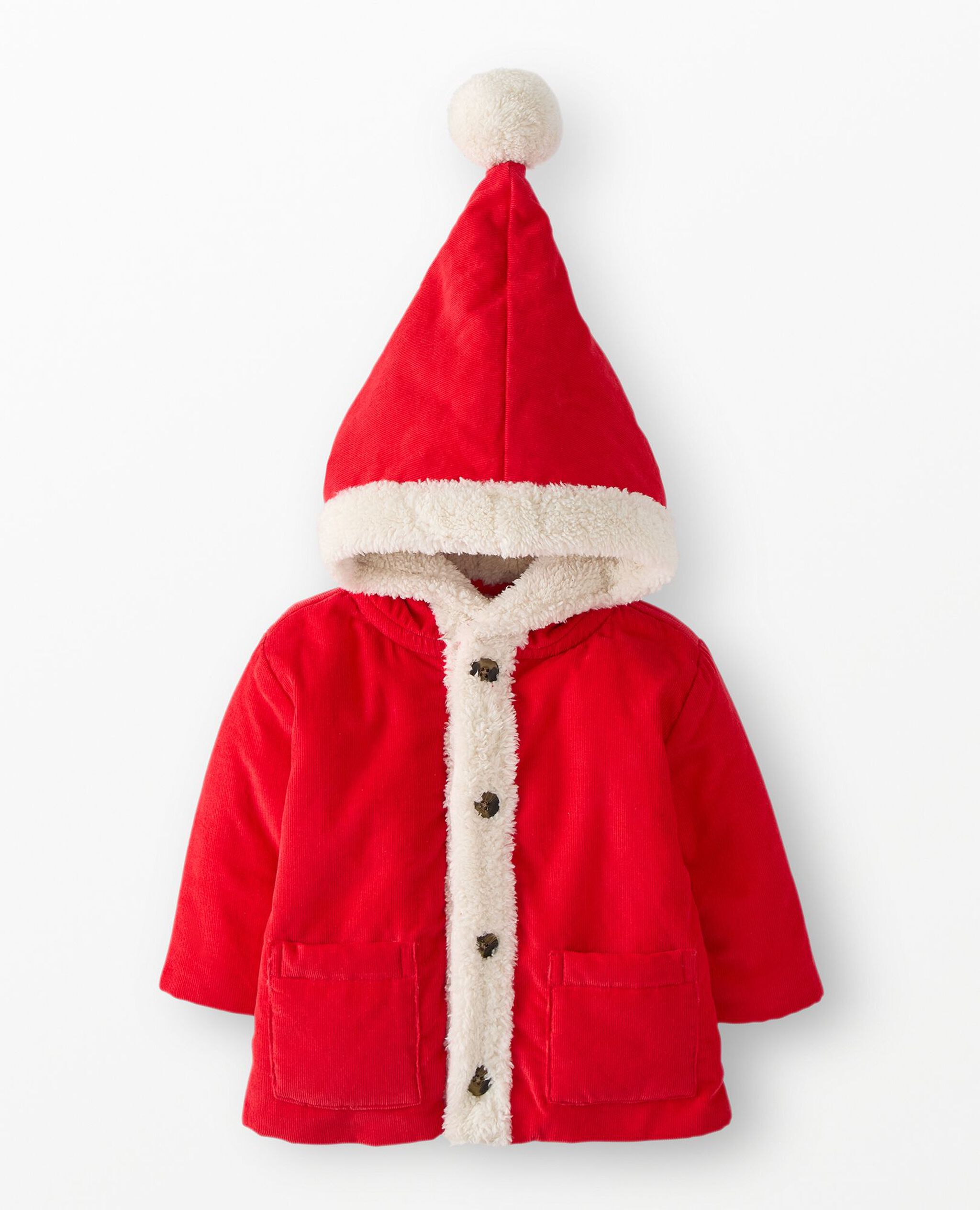 Baby Corduroy Santa Jacket in Holiday Red - main