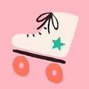 HannaJams™ Pajama Set in Roller Skates on Pink - swatch