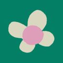 Reversible Skater Dress with Pockets in A Field of Flowers on Green - swatch