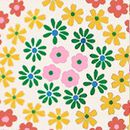 One-Piece Swimsuit in Swirly Floral on Ecru - swatch