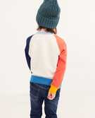 Colorblock Crewneck In French Terry in Oat Heather Multi - main