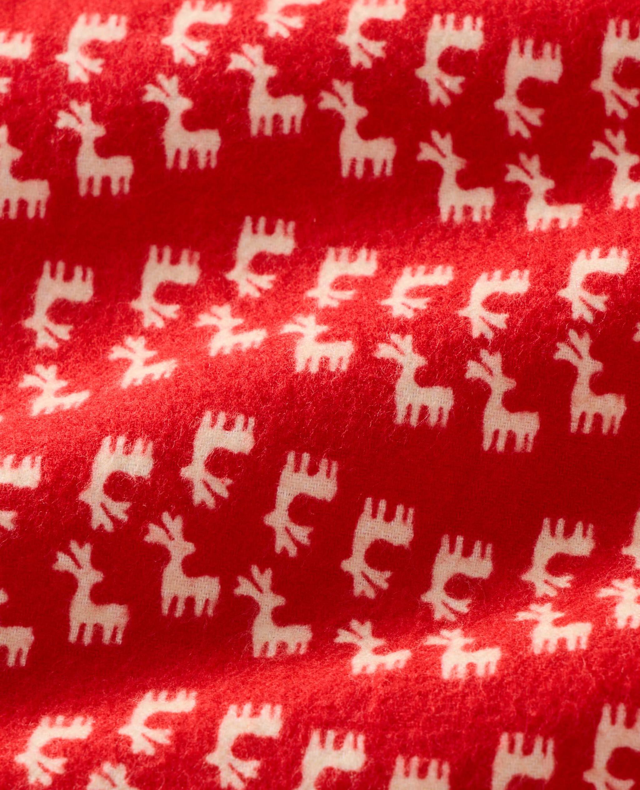 Adult Holiday Flannel Pajama Top in Flying Dear Deer - main