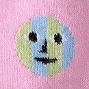 Dusen Dusen Crew Socks in Dots on Pink Frosting - swatch