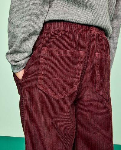 Corduroy Pull-On Pants in Eggplant - main