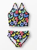 Two-Piece Swimsuit in Florals on Black - main