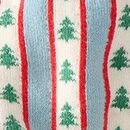 Holiday Crew Socks in Tree Ribbons on Blue - swatch
