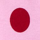 Baby Dusen Dusen HannaJams™ Sleeper in Frosting Pink/Red Dahlia Dots - swatch