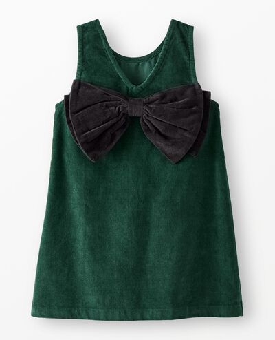 Sleeveless Velvet Bow Back Jumper in Malachite - main