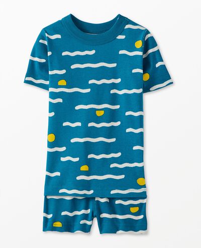 HannaJams™ Pajama Set in Mellow Waves on Blue - main