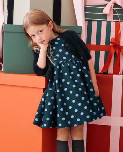 Cropped Feather Cardigan in Black - main