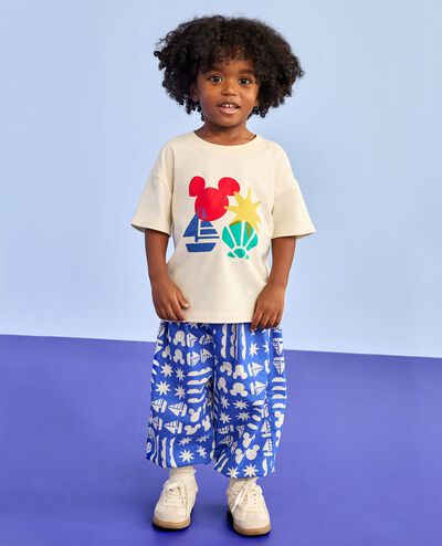 Disney Mickey Mouse Relaxed Fit T-Shirt in Mickey Mouse Sail Patchwork Multi - main