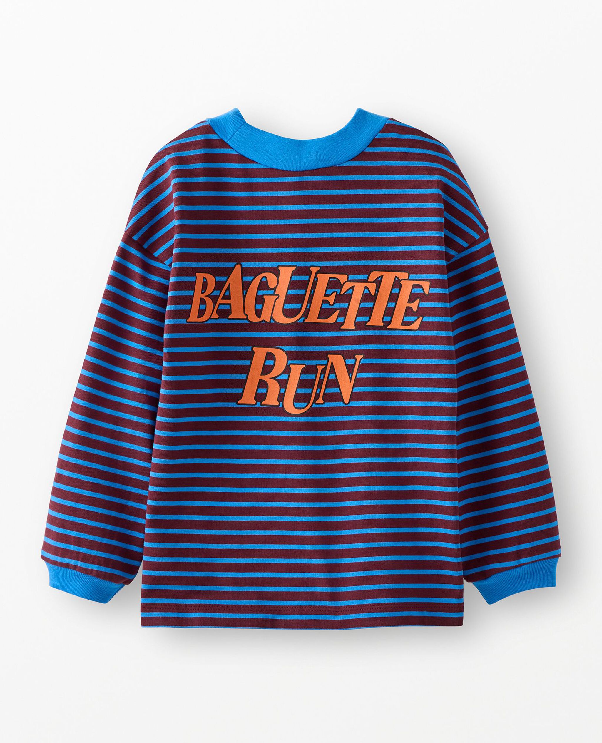 Graphic Ringer Tee in Baguette Run - main