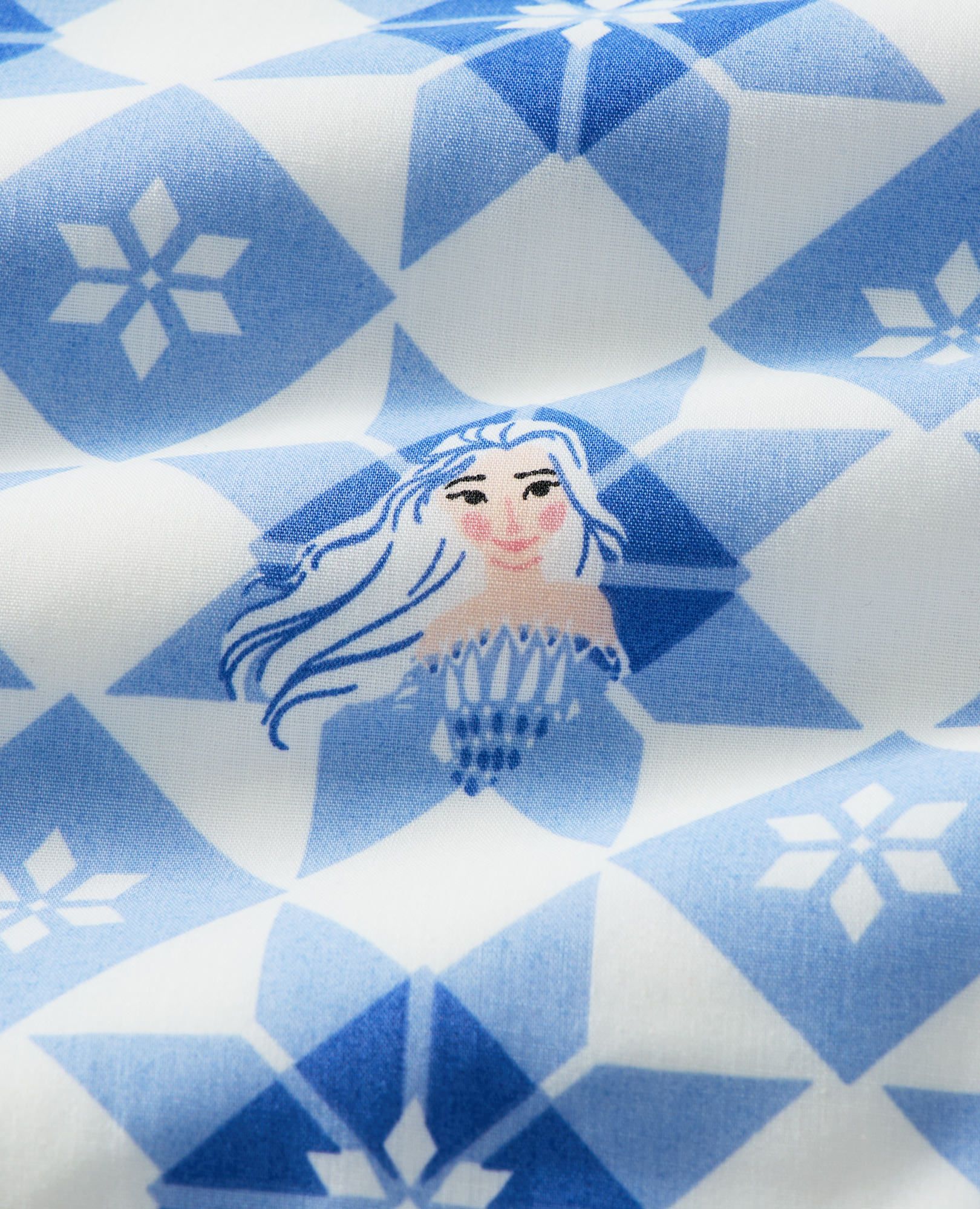 Disney Frozen Long Sleeve Poplin Pajama Set in Frozen Quilt - Elsa - main