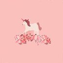 Flutter Sleeve Pajama Set in Unicorn Meadow on Frosting Pink - swatch