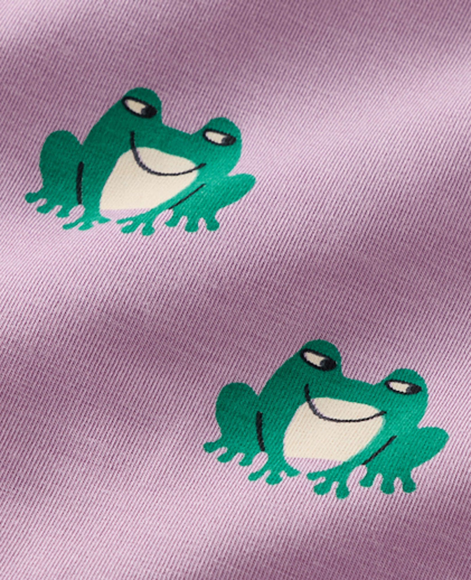 HannaSoft™ Stretch Sleeper in Happy Frogs on Purple - main