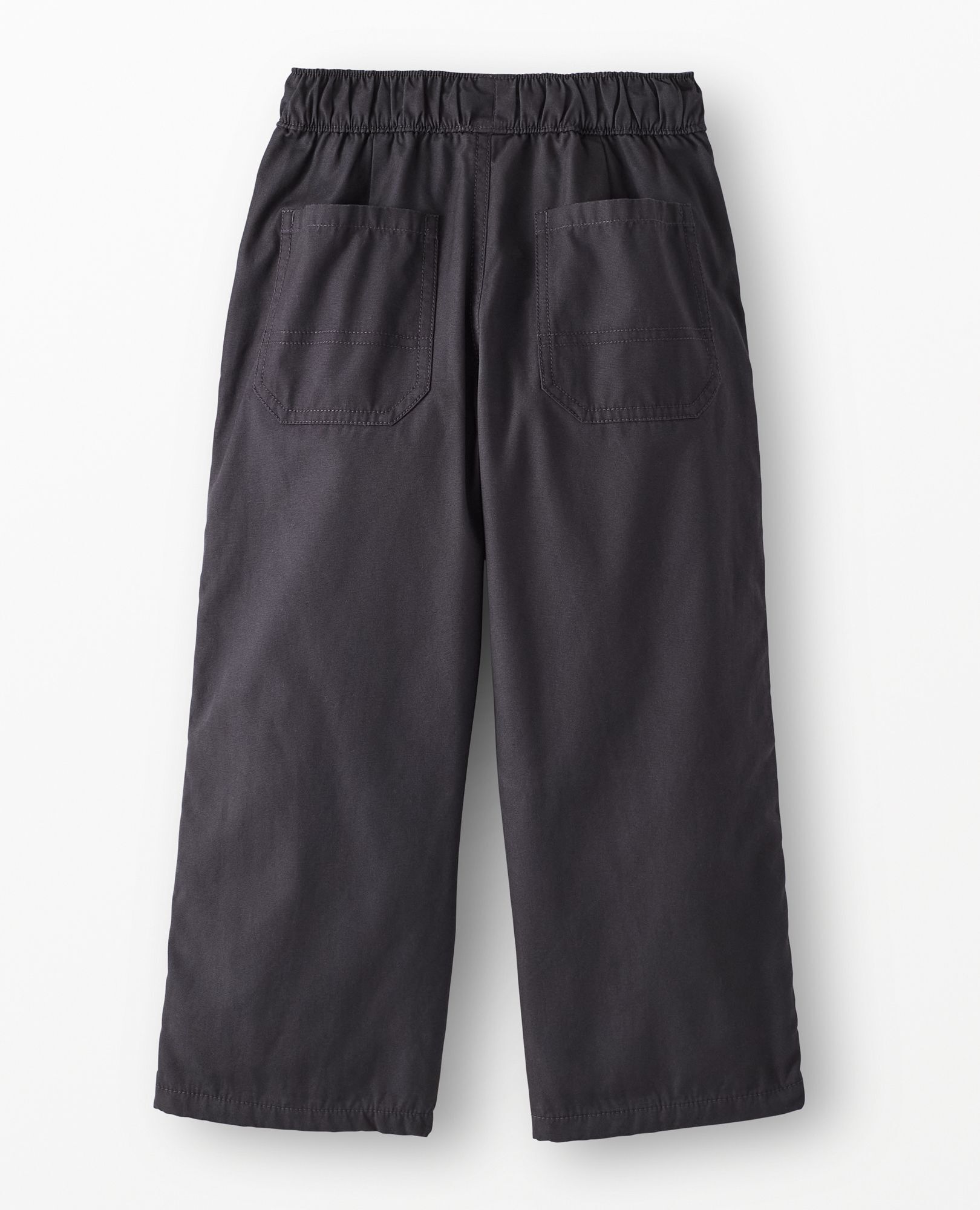 Canvas Pull-On Lined Pants in Soft Black - main