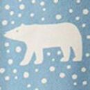 Adult Holiday Flannel Pajama Top in Snowy Polar Bear on North Air - swatch