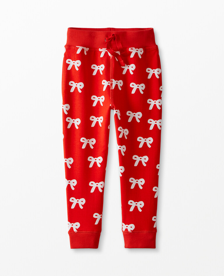 Print Sweatpants In French Terry in Tangy Red - main