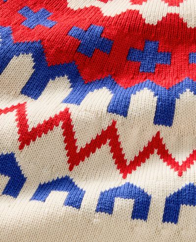 Adult Holiday Sweater in Red Fairisle - main