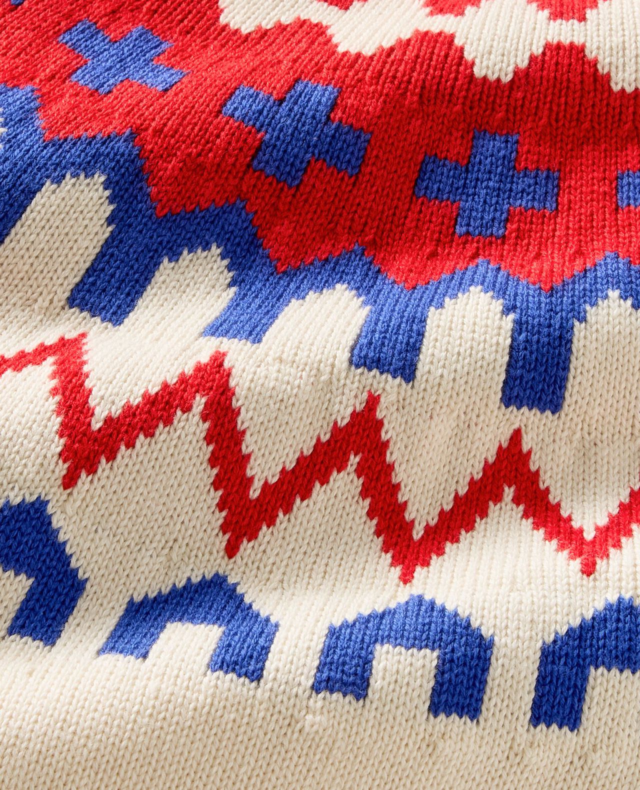 Adult Holiday Sweater in Red Fairisle - main