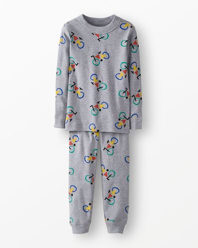 HannaJams™ Pajama Set in Biking Around on Grey Heather - main