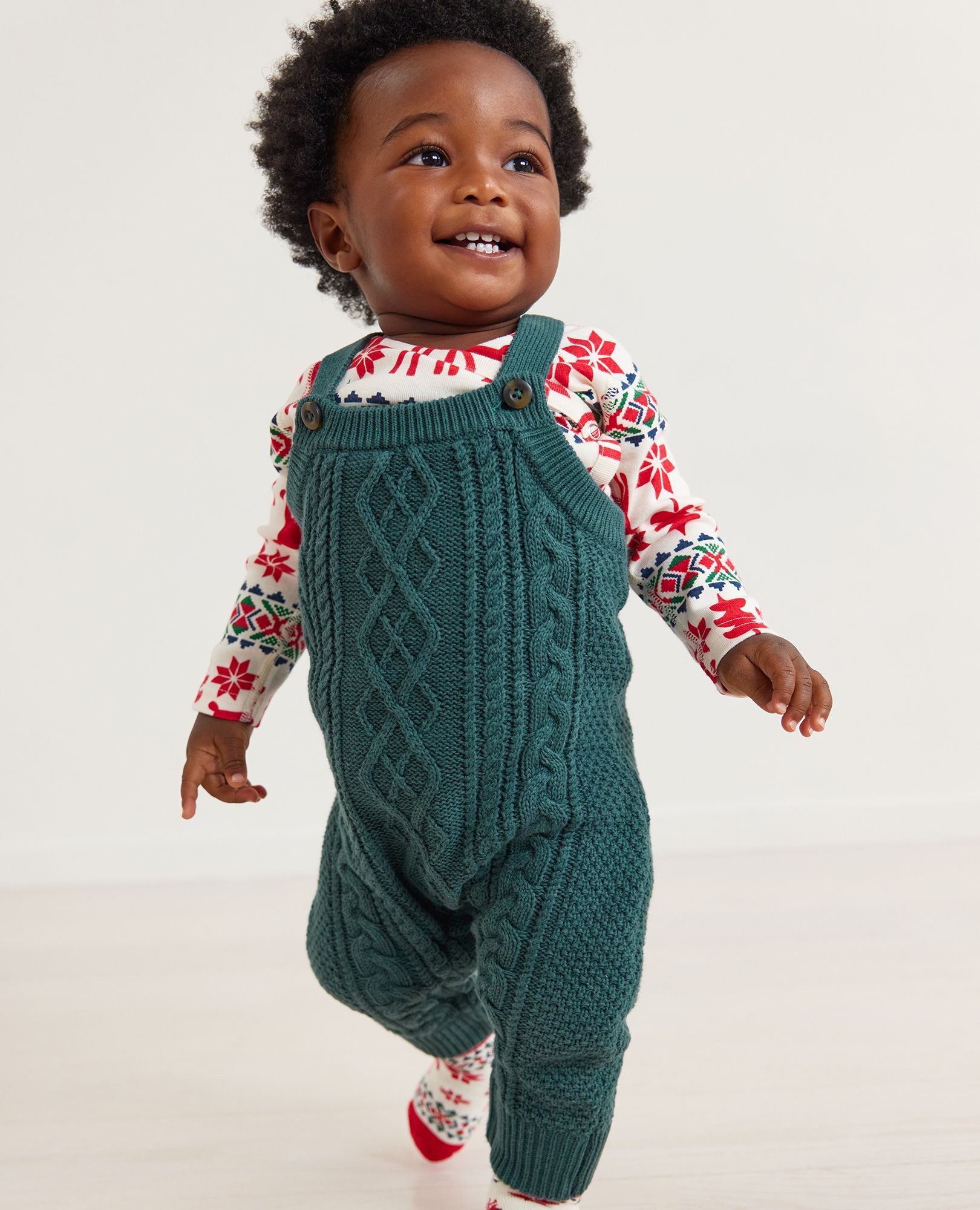 Moon and Back by Hanna Andersson Baby Knit Overalls 