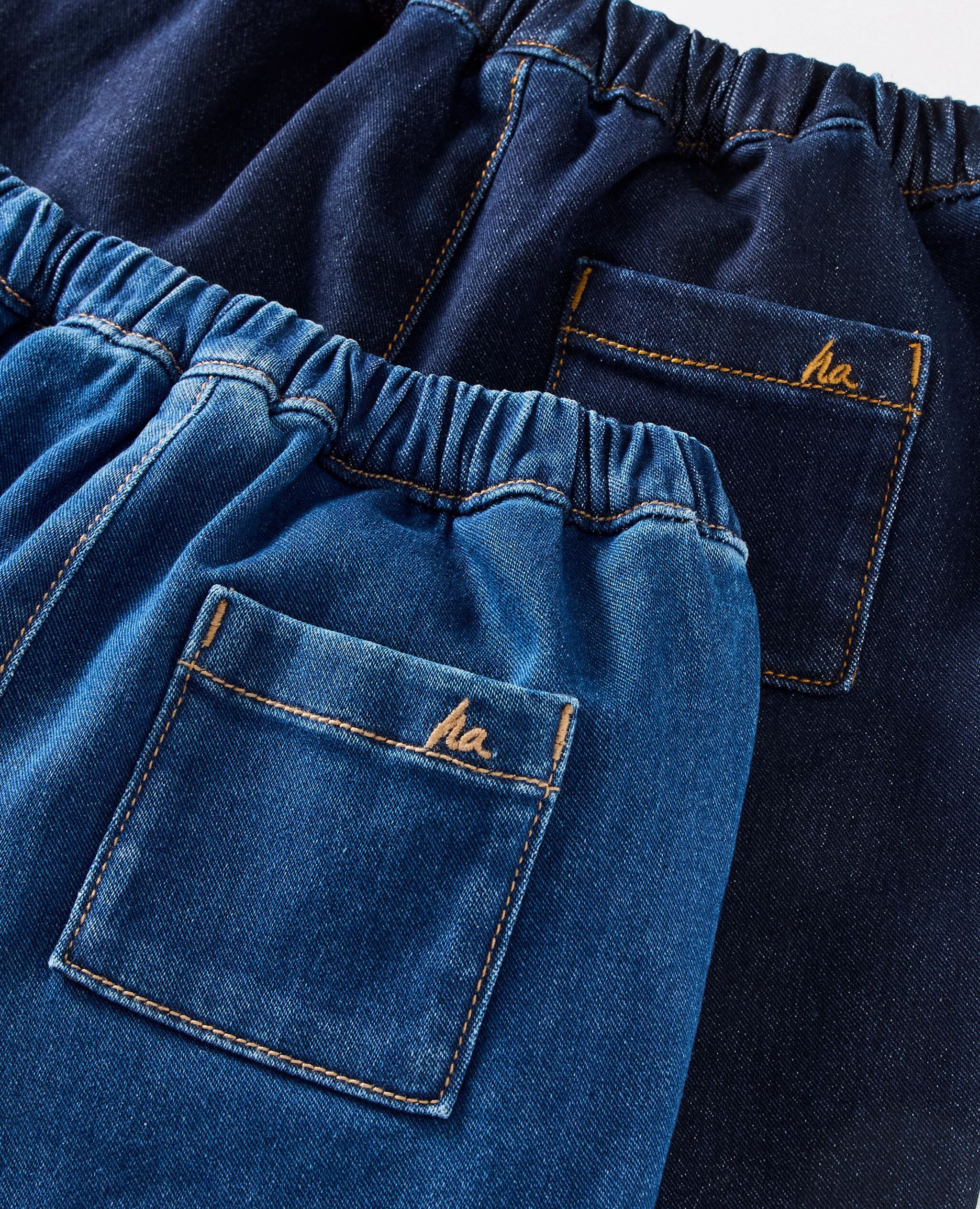 Baby Supersoft Denim Barrel Pants in Dark Wash Denim - main