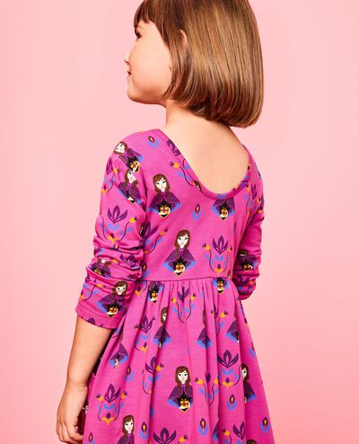 Disney Frozen Long Sleeve Skater Dress with Pockets in Anna Winter Print - main