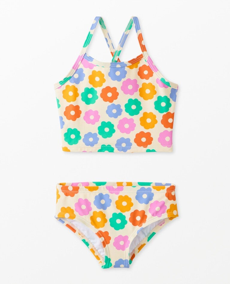 Two-Piece Swimsuit in Bright Tiny Blossoms - main