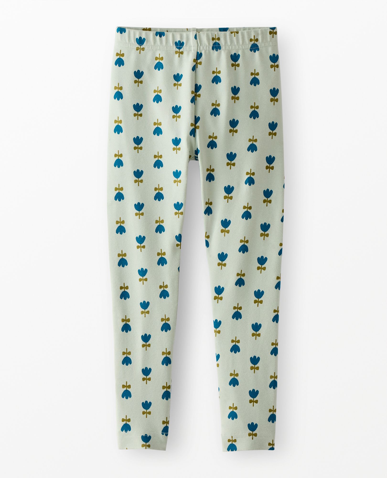 Leggings in Tulips on Seafoam - main