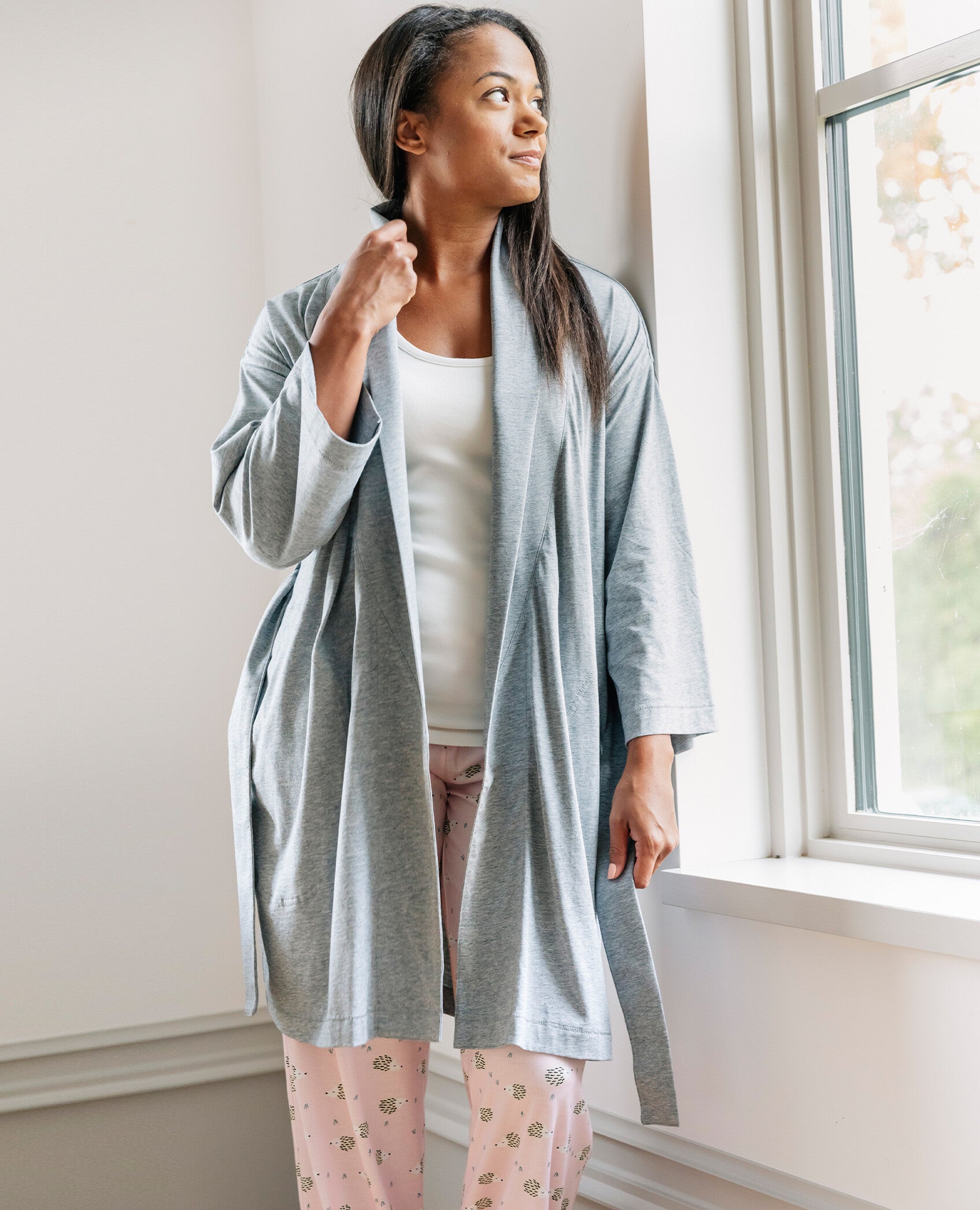 Women's Robe In Pima Cotton