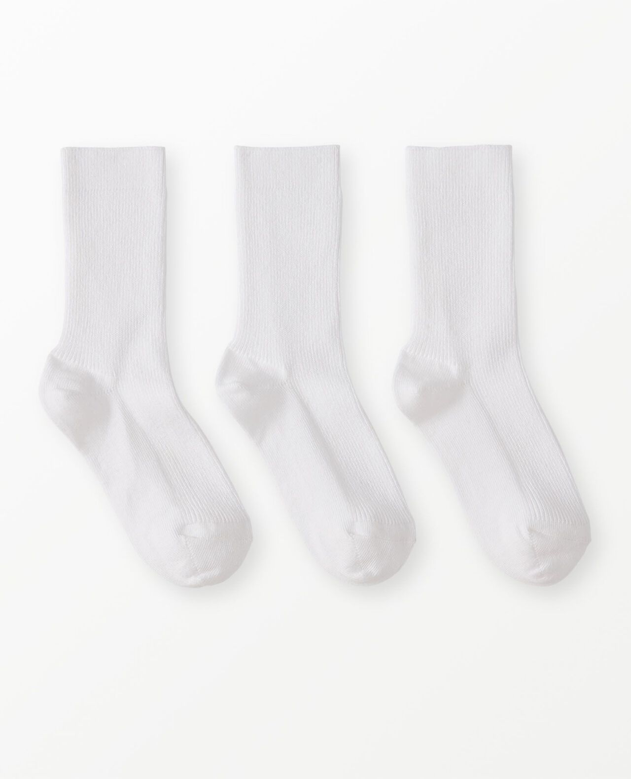 3-Pack Ribbed Socks in White - main